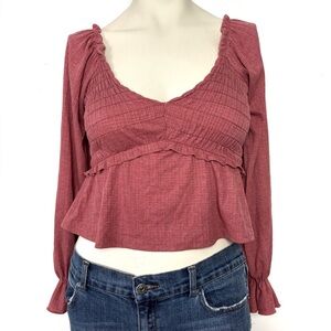 Altard State pink fitted blouse